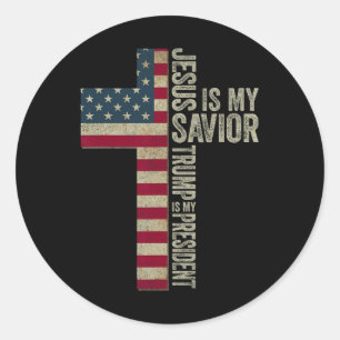 Adesivo Jesus É Meu Salvador Trump É Meu Presidente Trump 