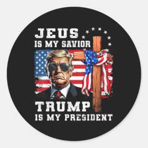 Adesivo Jesus É Meu Salvador Trump É Meu Presidente Usa Ba