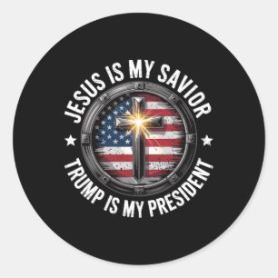 Adesivo Jesus É Meu Salvador Trump Meu Presidente Co Crist
