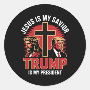 Adesivo Jesus É Meu Salvador Trump Meu Presidente Co Crist