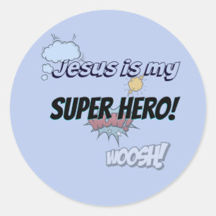 Adesivo Jesus é meu Super Herói!