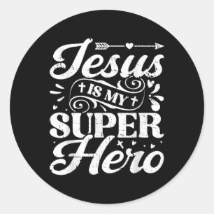 Adesivo Jesus é meu super-herói - religioso cristão