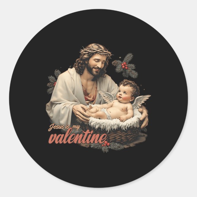 Adesivo Jesus É Minha Bíblia Cupida Dia de os namorados Ve (Frente)