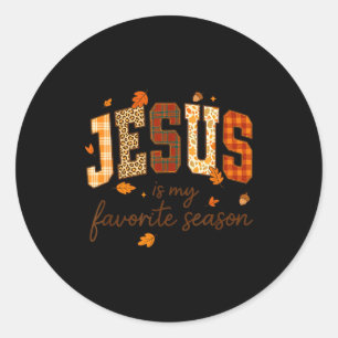 Adesivo Jesus É Minha Estação Favorita Outono Cristão Leop