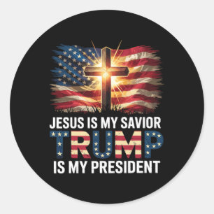 Adesivo Jesus é o meu salvador Trump é o meu presidente pr