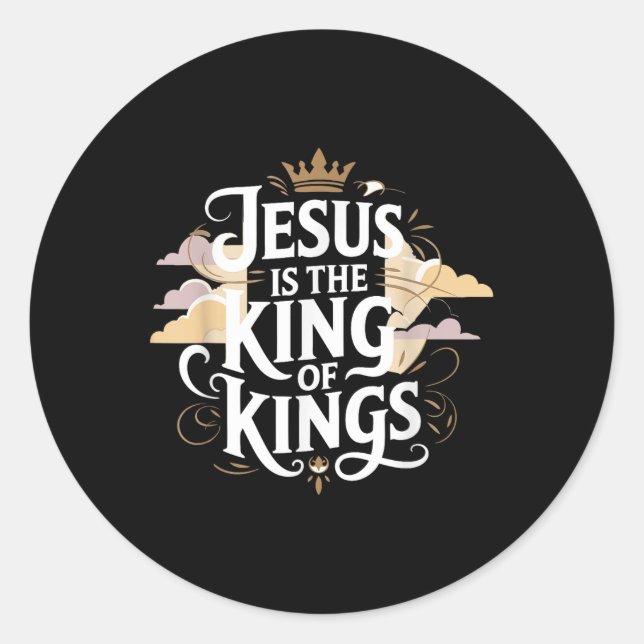Adesivo Jesus É O Rei Dos Reis (Frente)