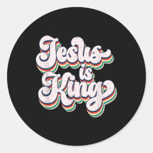 Adesivo Jesus é o rei Retro Faith, Design