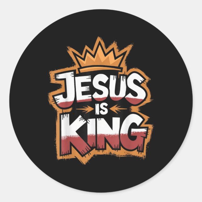 Adesivo Jesus é rei (Frente)