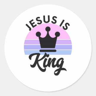Adesivo Jesus é rei - citação de fé cristã