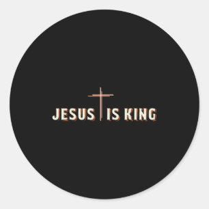 Adesivo Jesus É Rei Cruz Deus Gráfico Cristão