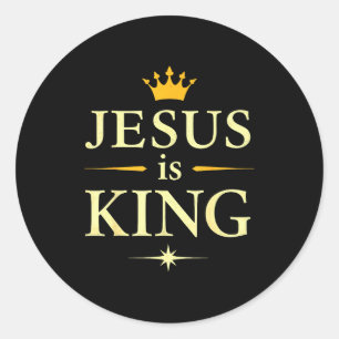 Adesivo Jesus É Rei _ Design de Fé Cristã