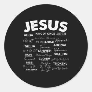Adesivo Jesus É Rei Nomes de Deus Hebraico Jesus Cristão
