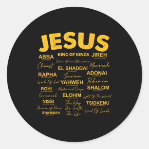 Adesivo Jesus É Rei Nomes de Deus Hebraico Jesus Cristão 