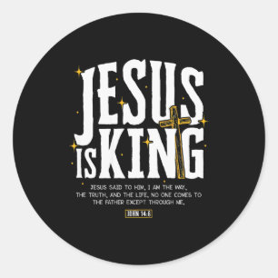 Adesivo Jesus é Rei Versículo Bíblico João 14_6 Cristão De