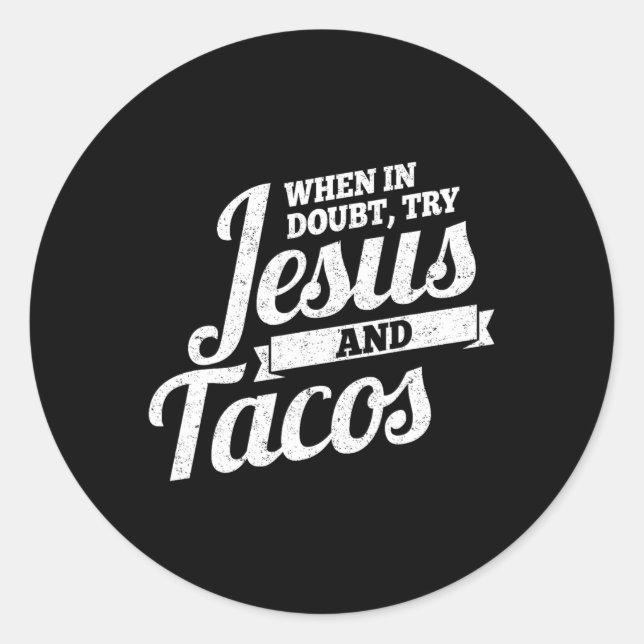 Adesivo Jesus E Tacos Cinco Mexicanos De Mayo (Frente)