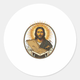 Adesivo Jesus Enganado Por Caixa de Pizza Vazia Humor de C