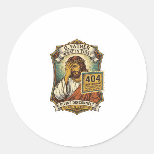 Adesivo Jesus engraçado erro 404 Humor desenvolvedor web p
