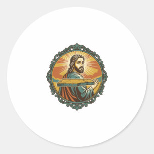 Adesivo Jesus Envergonhado Tropeçando Superfície Plana Clu