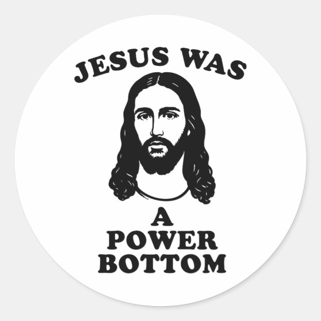 Adesivo Jesus Era Um Fundo Poderoso Piada Engraçada de Org (Frente)