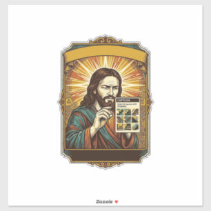 Adesivo Jesus Escadas Embaçadas Teste Captcha Segurança Te