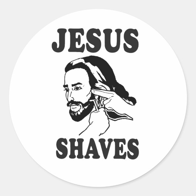 ADESIVO JESUS FAZ BARBA (Frente)