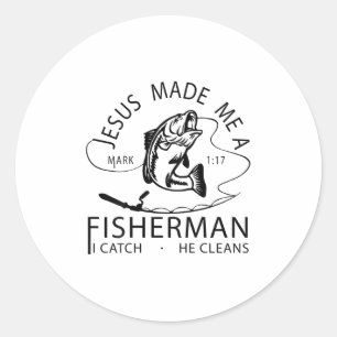 Adesivo Jesus Fez De Mim Um Gato Pescador Que Limpa Faith