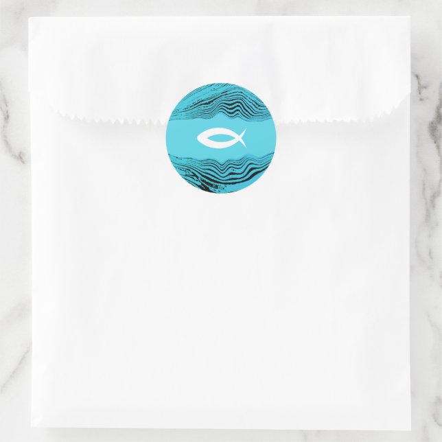 Adesivo Jesus Fish Wavy Watts (Bolsa)
