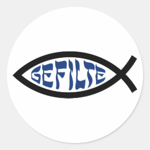 Adesivo Jesus Gefilte Fish - Humor Judaico da Páscoa