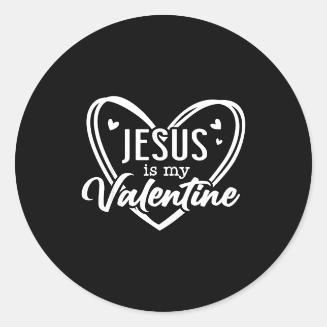 Adesivo Jesus Heart Christian Faith Love Valentines Day Me (Frente)