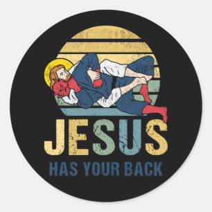 Adesivo Jesus Inspirador Tem Seu Retro Jiu Jitsu De Volta