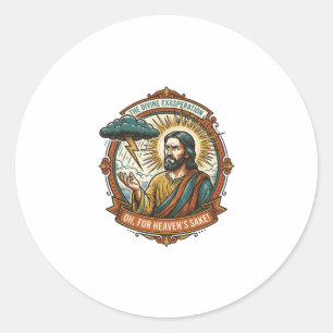 Adesivo Jesus Irritado Nuvem Escura Chuva Relâmpago Clima 