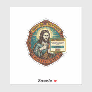 Adesivo Jesus Irritante Aceitar Cookies Pop Up Internet Na