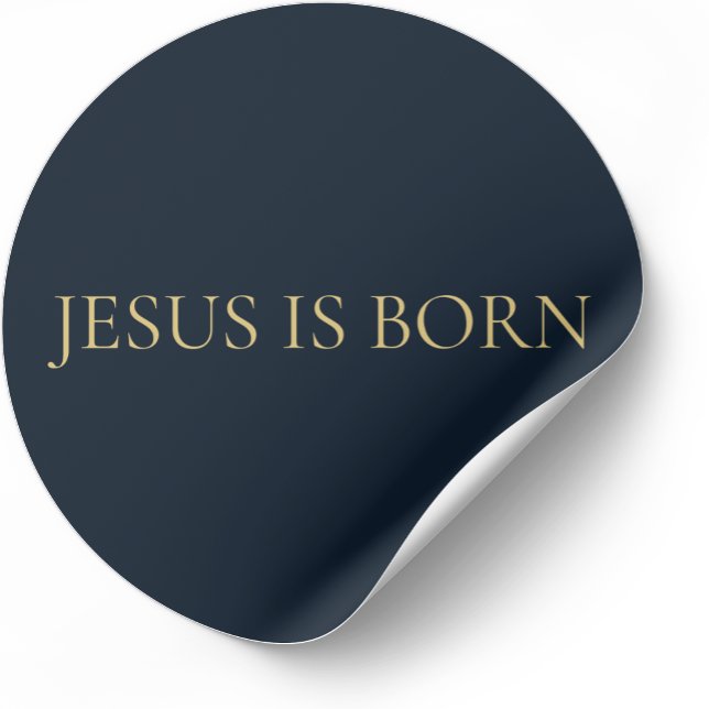 Adesivo JESUS IS BORN – Navy Minimal Christmas Sticker  (Criador carregado)