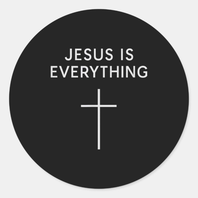 Adesivo Jesus Is Everything Minimal Cross Christian Faith  (Frente)