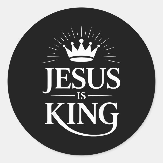 Adesivo Jesus Is King Christian  (Frente)