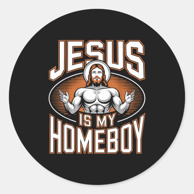 Adesivo Jesus Is My Homeboy Religious Gym Christian Faith  (Frente)