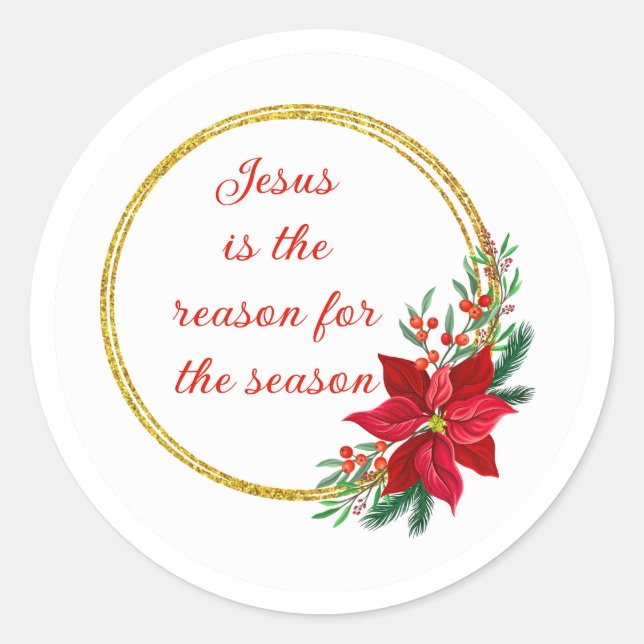 Adesivo Jesus is the Reason for the Season Quote (Frente)