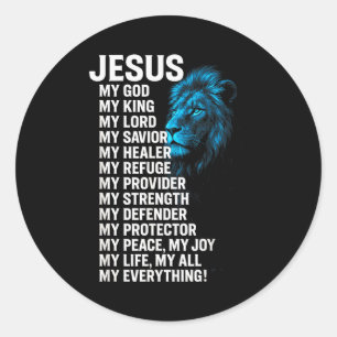 Adesivo Jesus - Leão Rei Cristão Senhor Salvador Fé