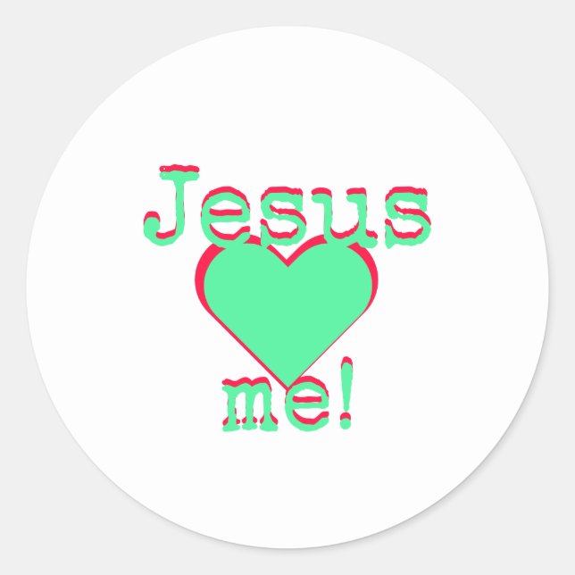 Adesivo Jesus loves me (Frente)