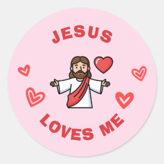 Adesivo Jesus Loves Me | Children's Christian Valentine