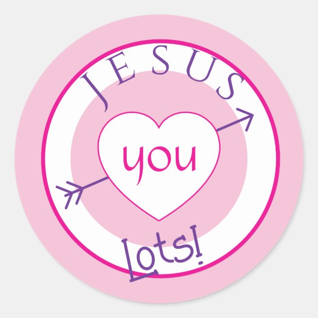 Adesivo Jesus Loves You Valentine Sticker (Frente)