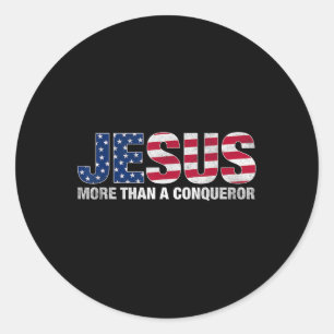 Adesivo Jesus Mais Do Que Um Conquistador Design de Bandei