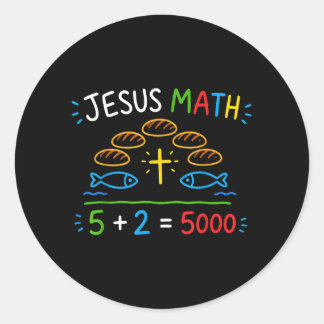 Adesivo Jesus Matemática 2 Peixes 5 Pães Alimenta Os 5000