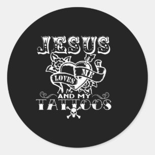 Adesivo Jesus Me Ama & Minhas Tatuagens Jesus Cristo I