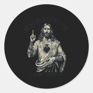 Adesivo Jesus Me Ama E Minhas Tatuagens Cristão Tatuado T
