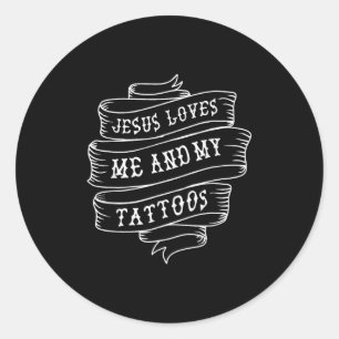 Adesivo Jesus Me Ama E Minhas Tatuagens Engraçadas Quota C