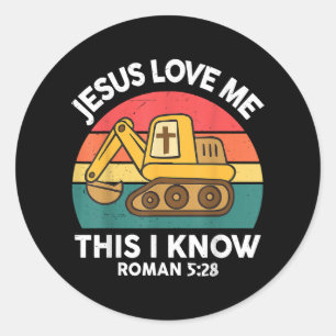 Adesivo Jesus Me Ama Isso Eu Conheço O Escavador Christian
