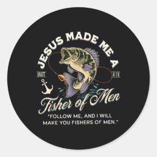 Adesivo Jesus Me Fez Um Fisher De Homens Engraçado Peixe C