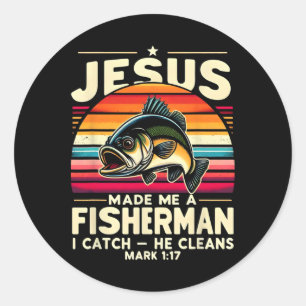Adesivo Jesus Me Fez Um Pescador Eu Pego Ele Limpa Pescado