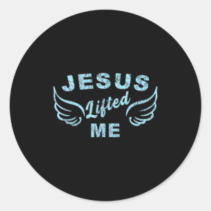 Adesivo Jesus Me Levantou - Cristão Baseado na Fé Edgy